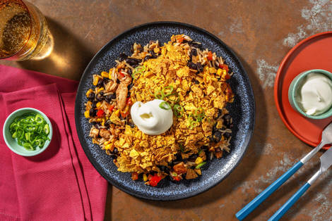 Cheesy Mexican-Inspired Organic Chicken Rice Bake