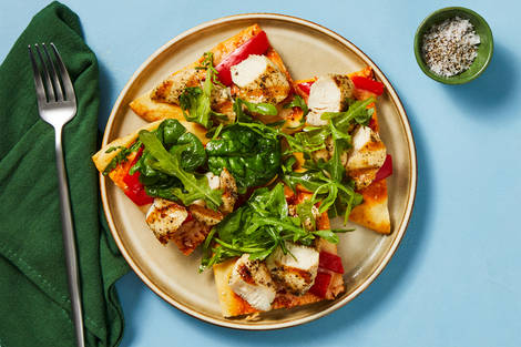 SuperQuick Grilled Chicken Flatbreads