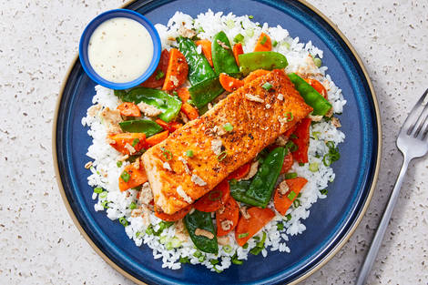 Saumon grillé au miel et au sésame