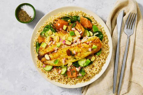 Pan-Fried Tilapia and Bulgur Bowls