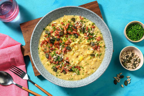 Carb Smart Creamy Bacon-Cauliflower Chowder