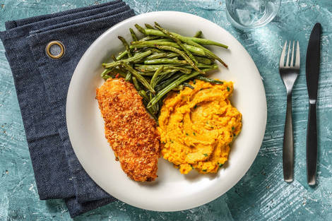 Poulet en croûte de cheddar