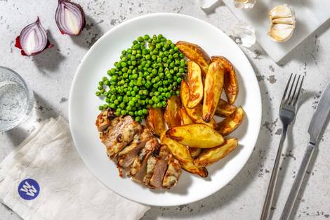 Cheese and Caramelised Onion Pork Steaks