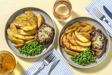 Cheese and Caramelised Onion Pork Steaks