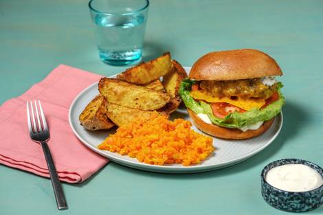 Cheeseburger mit verstecktem Gemüse