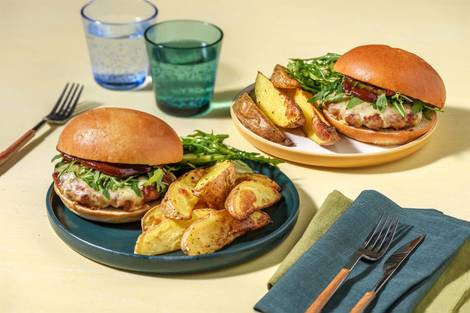 Cheesy BBQ Pork Burger