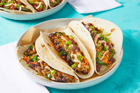 Cheesy Black Bean Tacos