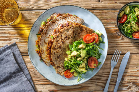 Cheesy Chipotle Bean Quesadillas