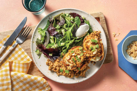 Plant-Based Cheezy Dhal-Loaded Spuds