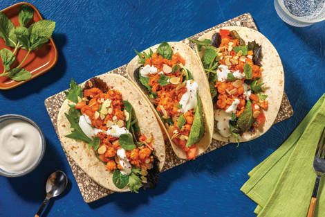 Quick Chermoula-Coconut Chickpea Tacos