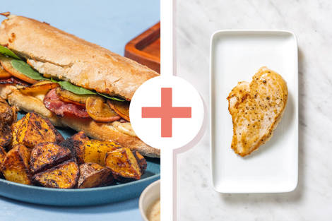 Sandwichs au cheddar fondu, au poulet, au bacon et aux pommes