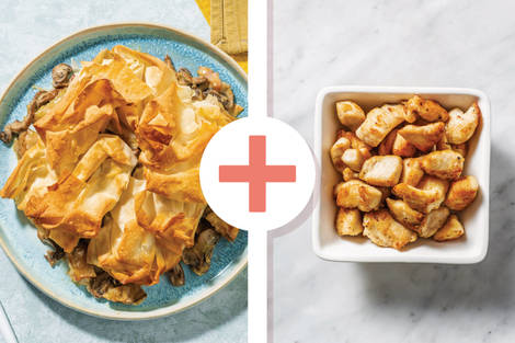 Easy Chicken, Bacon & Mushroom Filo Pie