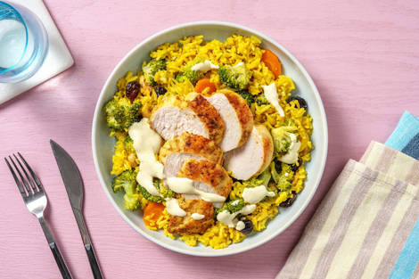 Chicken Biryani mit Cranberries & Broccoli