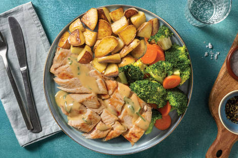 Seared Chicken & Creamy Parsley Sauce