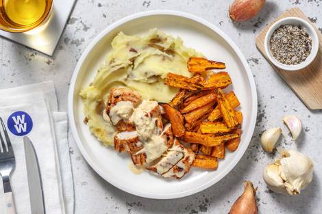 Chicken in Creamy Peppercorn Sauce