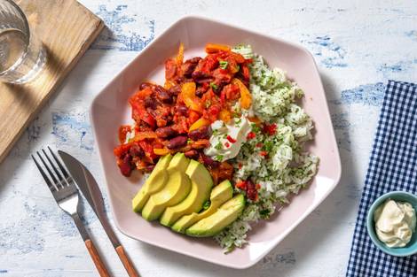 Chili sin Carne mit Avocado