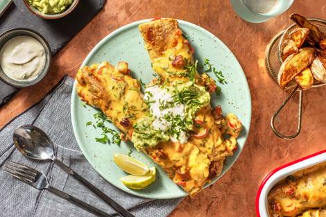 Cheese & Chorizo Loaded Chilli Beef Enchiladas