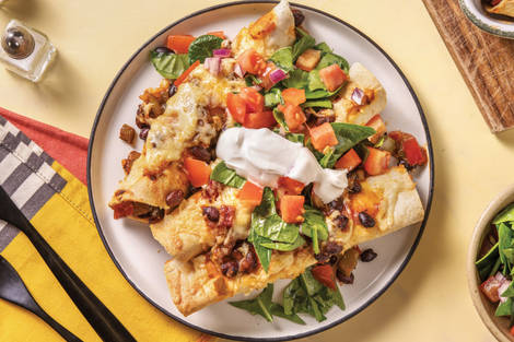 Chorizo & Black Bean Enchiladas