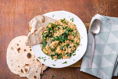 Coconut Dal with Homemade Chapati