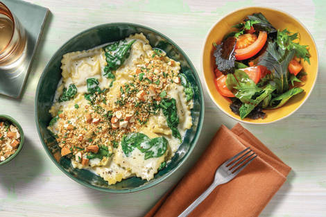 Creamy Plant-Based Beef Ravioli