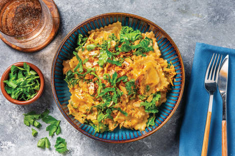 Creamy Plant-Based Beef Ravioli