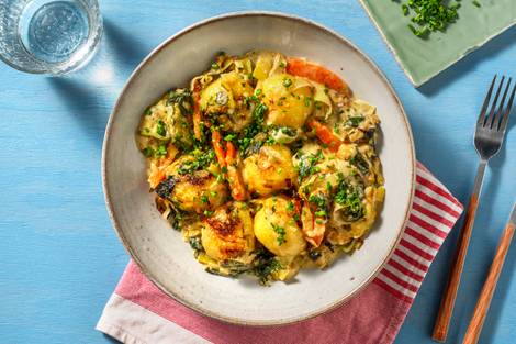 Überbackener Mini-Knödel-Auflauf