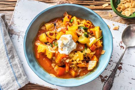 Cremiger Süsskartoffeleintopf