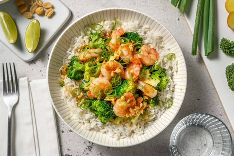 Garnalen met gember-limoendressing