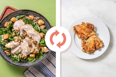 Lemon-Pepper Chicken Thighs and Mushrooms