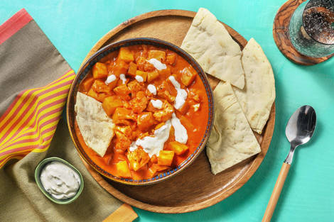 Curry met aardappel en bloemkool