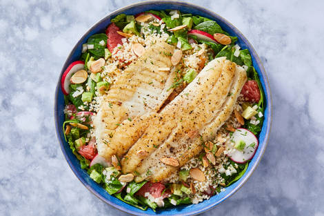 Nutritionist's Pick: Pan-Fried Salmon and Bulgur Bowls