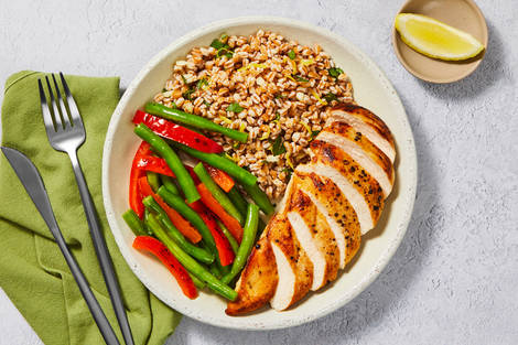  Zesty Lemon Chicken with Parsley Farro