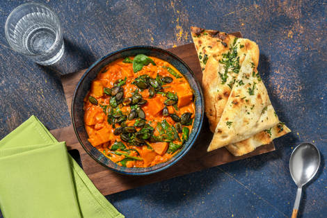 Dahl met zoete aardappel en kokosmelk