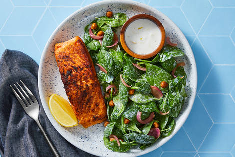 Double saumon poêlé au harissa