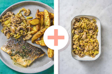 Filet de bar frit au beurre de sauge maître d’hôtel