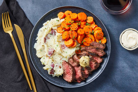 Garlic-Butter Striploin Steaks