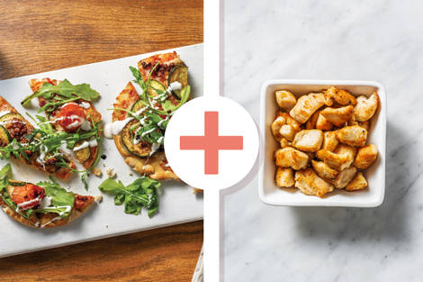 Easy Bacon, Chicken & Zucchini Pizza