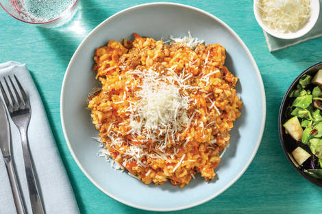 Easy Beef Bolognese Risotto