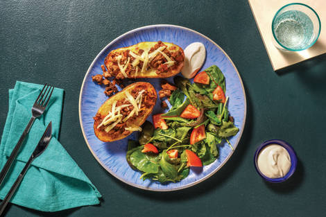 Easy Beef & Cheddar Jacket Potatoes