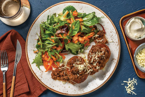 Easy Beef & Cheddar Jacket Potatoes