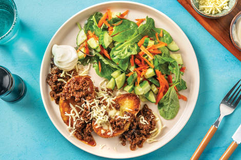 Easy Beef & Cheddar Jacket Potatoes