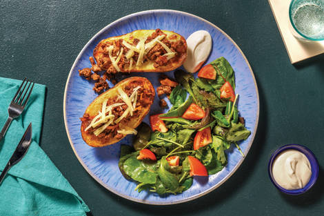 Easy Beef & Cheddar Jacket Potatoes