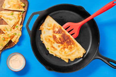 One-Pan Easy Cheesy Chicken Quesadillas