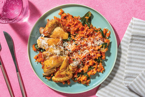 Italian-Style Chicken Risoni Bake