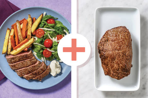 Double Lemon Pepper Steak & Cherry Tomato Salad