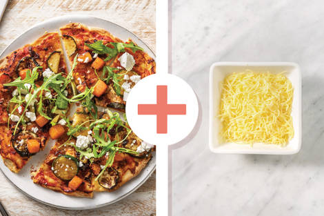 Easy Pumpkin, Double Cheddar & Fetta Pizza