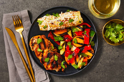 Grilled Maple-Chipotle Bacon-Wrapped Organic Chicken Breasts