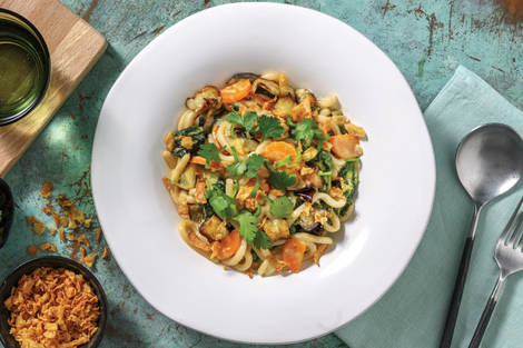 Eggplant & Coconut Curry Noodles