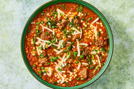 Cheesy Beef and Veggie Soup