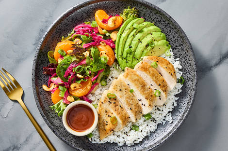 Citrus-Cashew Chicken Bowls 